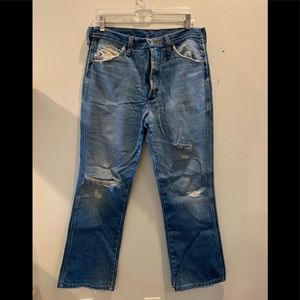 Wrangler ripped 80s/90s denim jeans